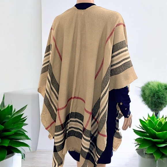 Charter Club Lightweight Border Plaid Poncho from Macy's - Picture 13 of 16